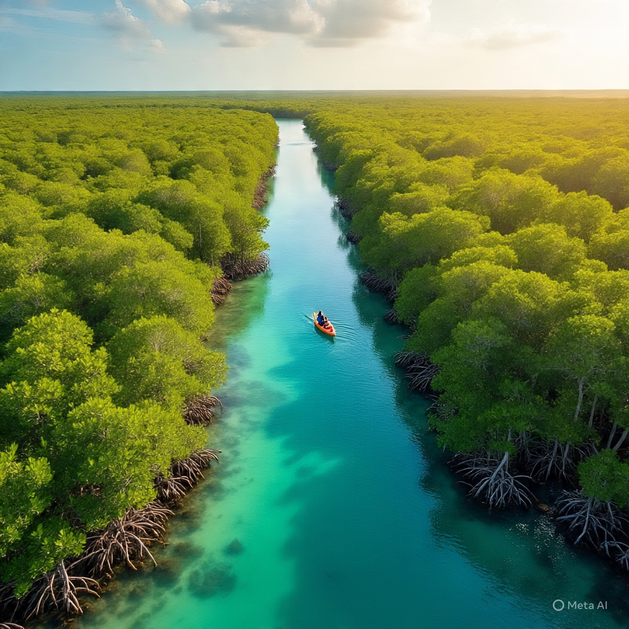 Traditional boat at sunset in Kerala backwaters
